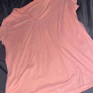 Peach v neck shirt